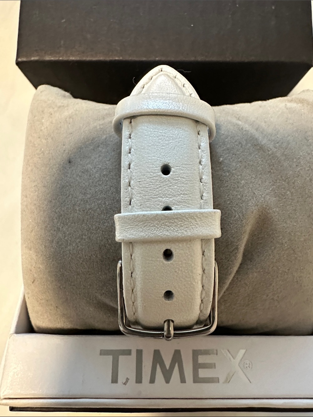 Timex Silver Case White Dial Watch with White Strap - Picture 2 of 6